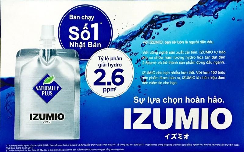 Nước Izumio – lựa chọn hoàn hảo cho mọi người