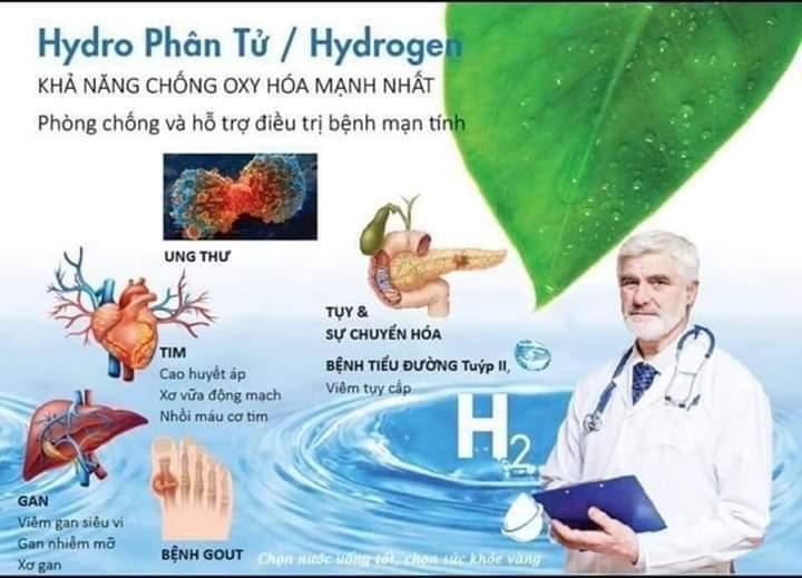 Hydrogen trong nước izumio có tác dụng hỗ trợ chữa nhiều bệnh mãn tính